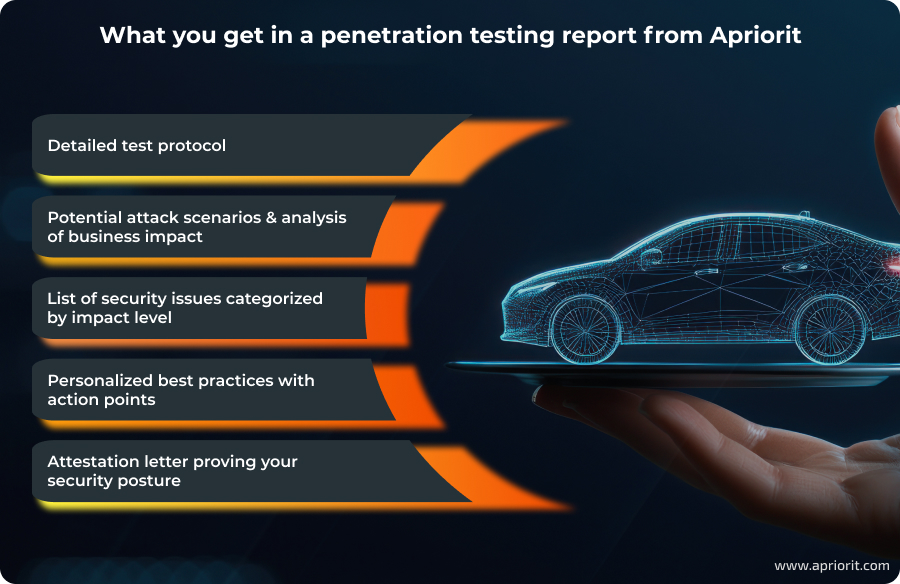 What you get in a penetration testing report from Apriorit